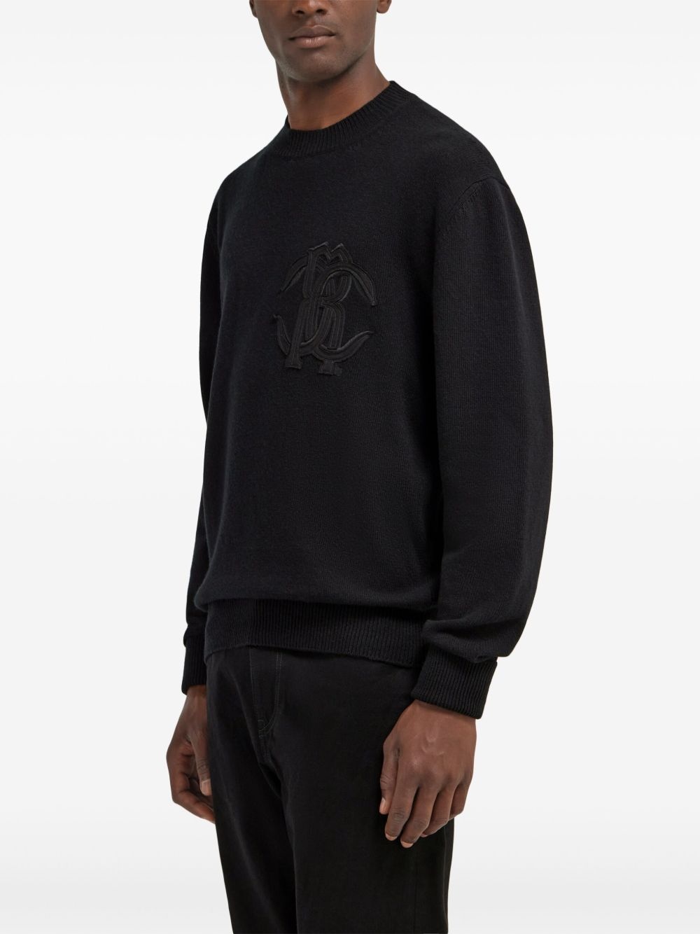 logo-embroidered wool sweatshirt - 5