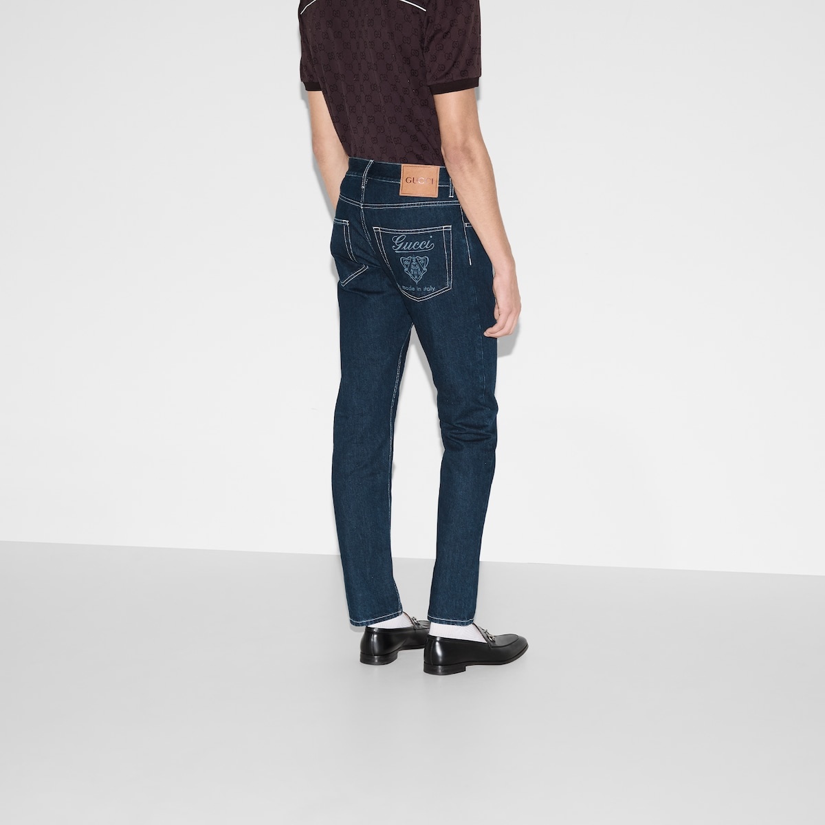 Lasered tapered denim pant - 4
