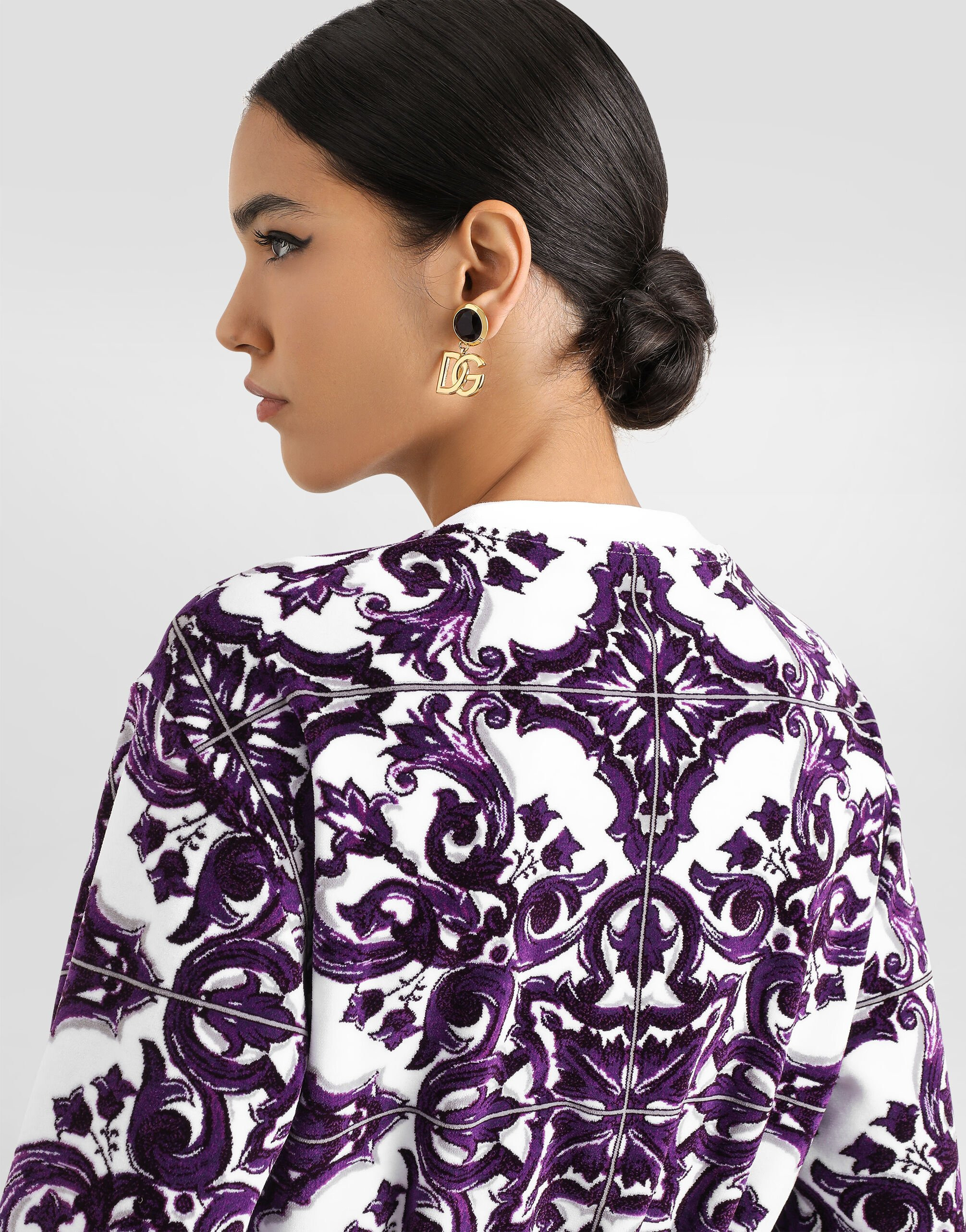 Jacquard chenille sweatshirt - 5