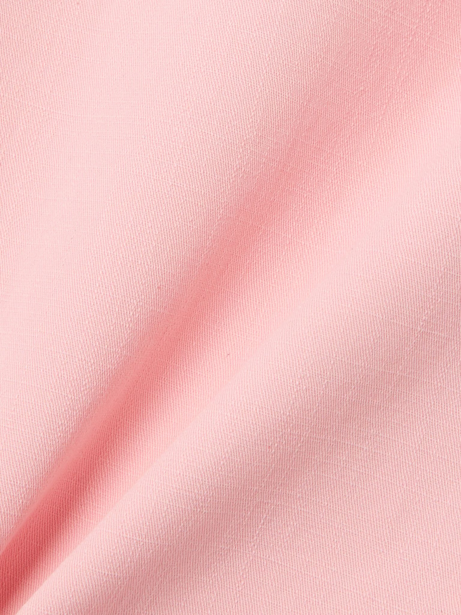 Wrap-effect organic cotton-twill skirt Pink - 5