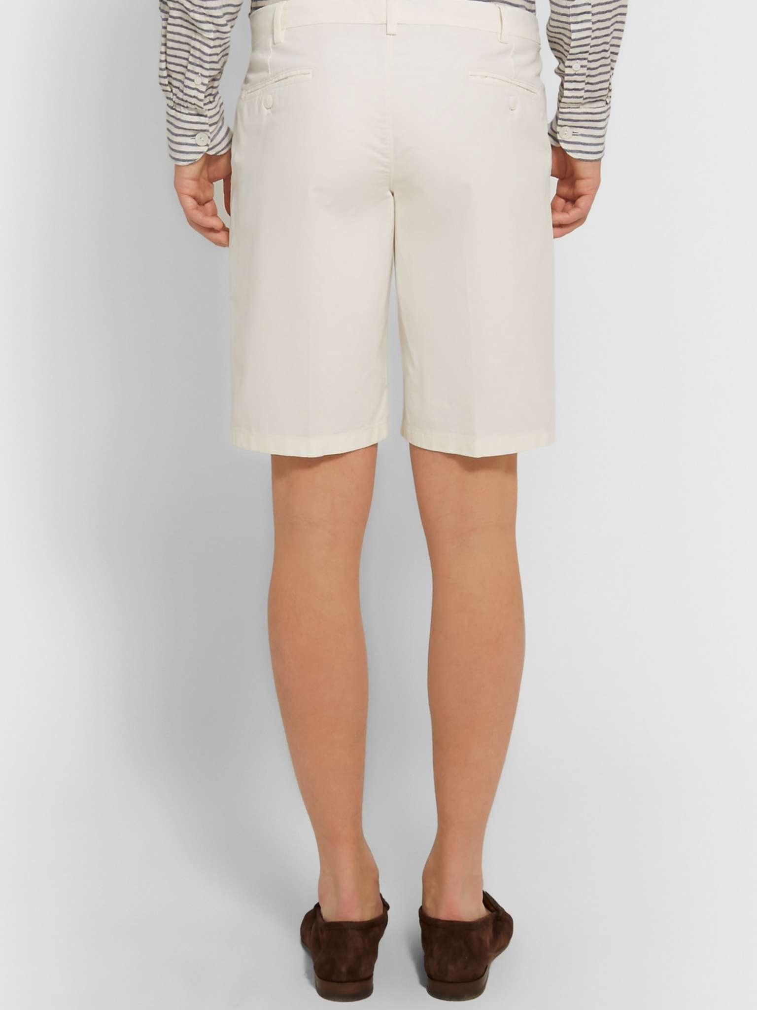 Slim-Fit Stretch-Cotton Bermuda Shorts - 5