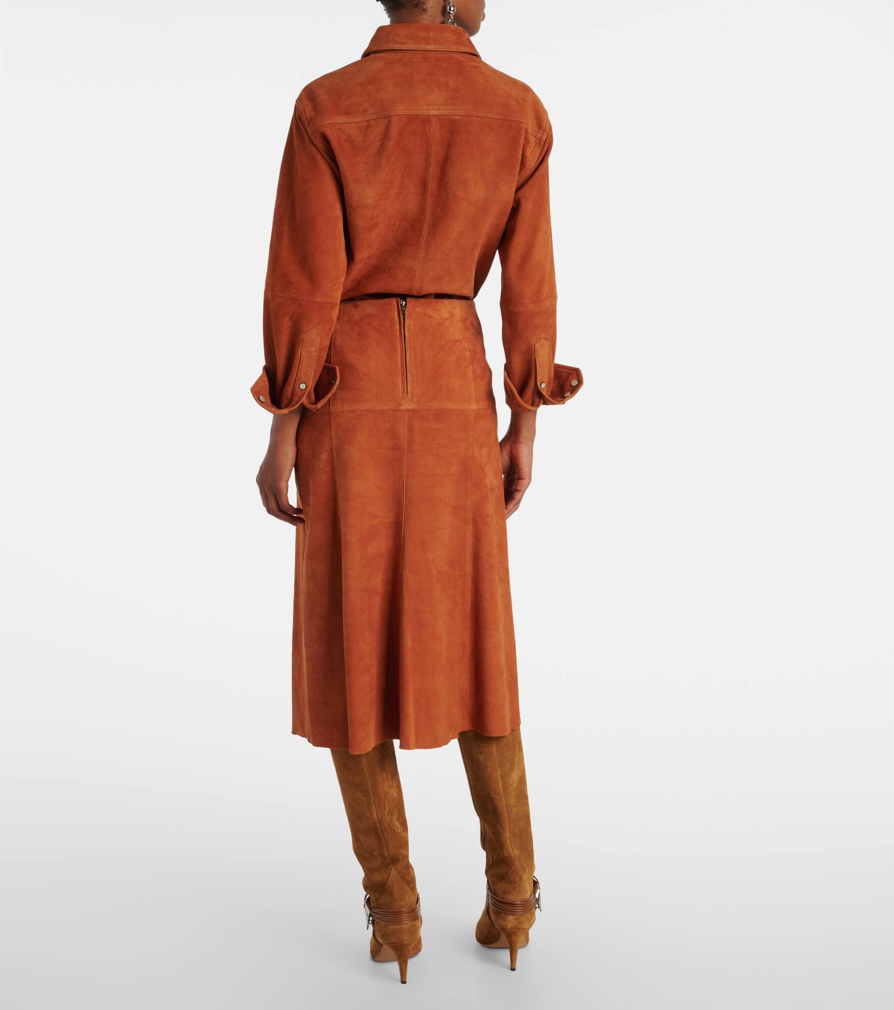 Devy suede midi skirt - 3