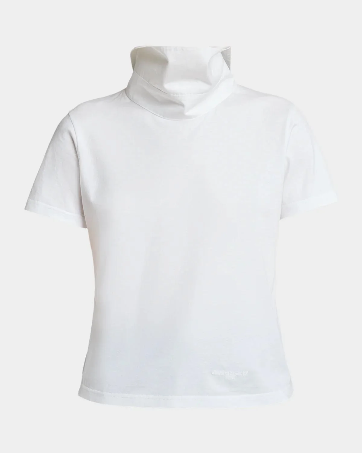 Cotton Poplin Stand-Collar Top - 1