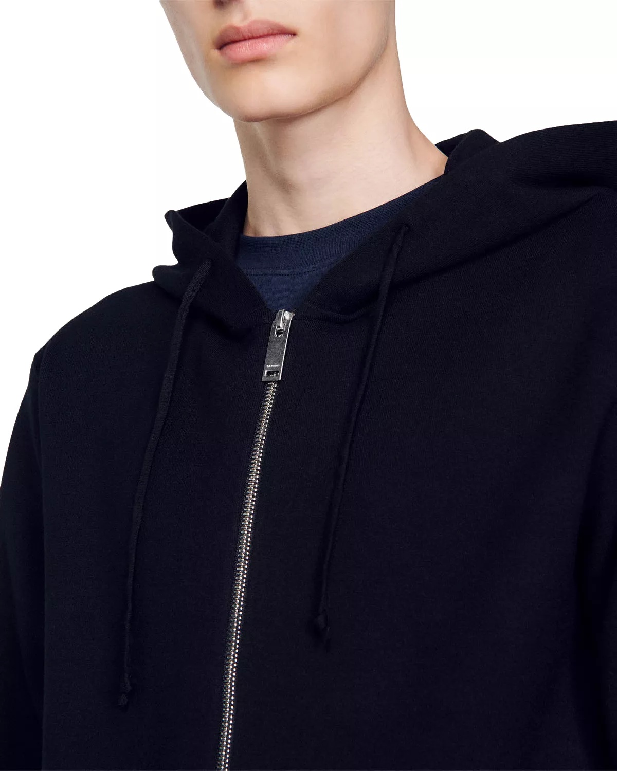 Zip Front Logo Patch Hoodie - 6