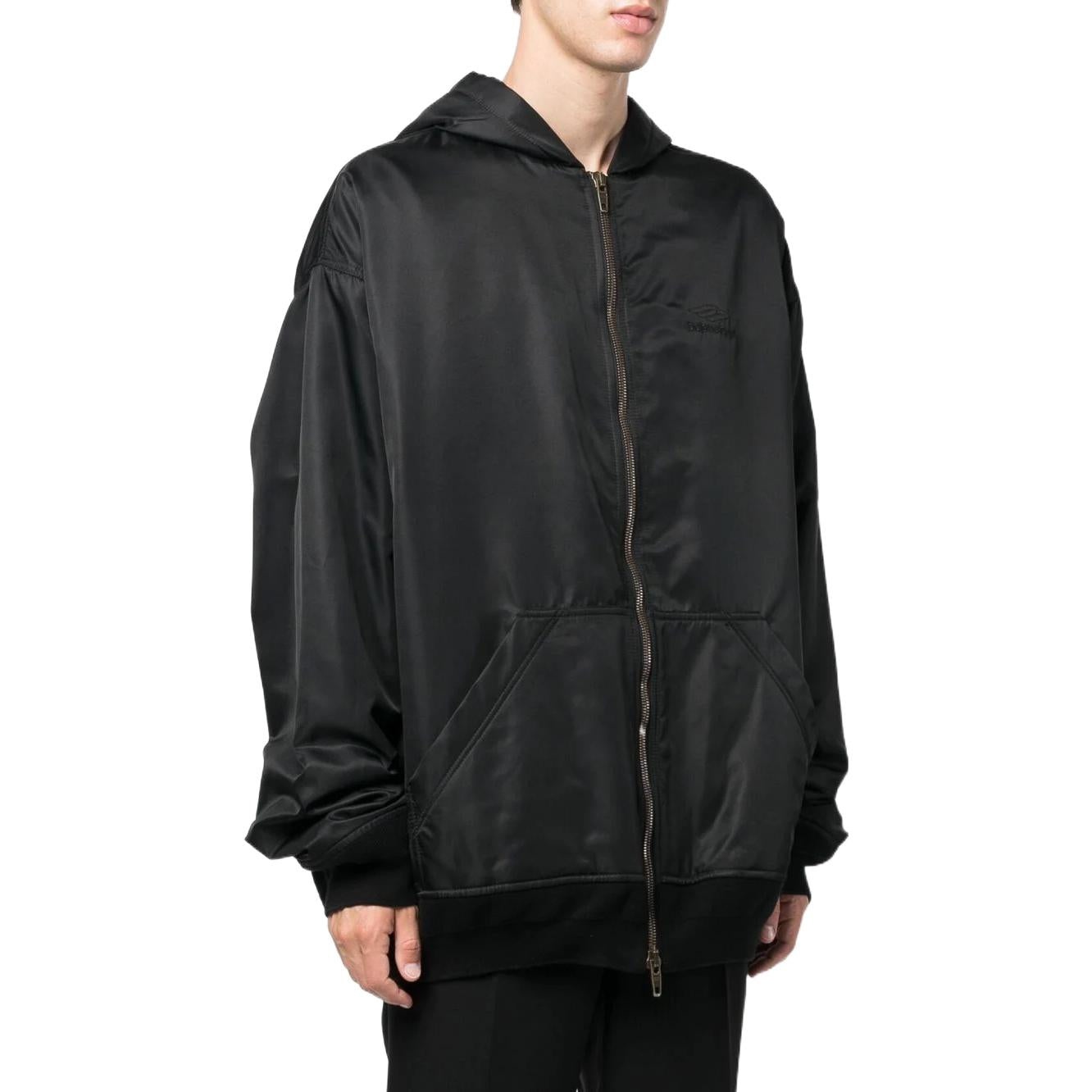 Balenciaga 3B Sports Icon Padded Zip-Up Hoodie 'Black' 698867TMO131000 - 5