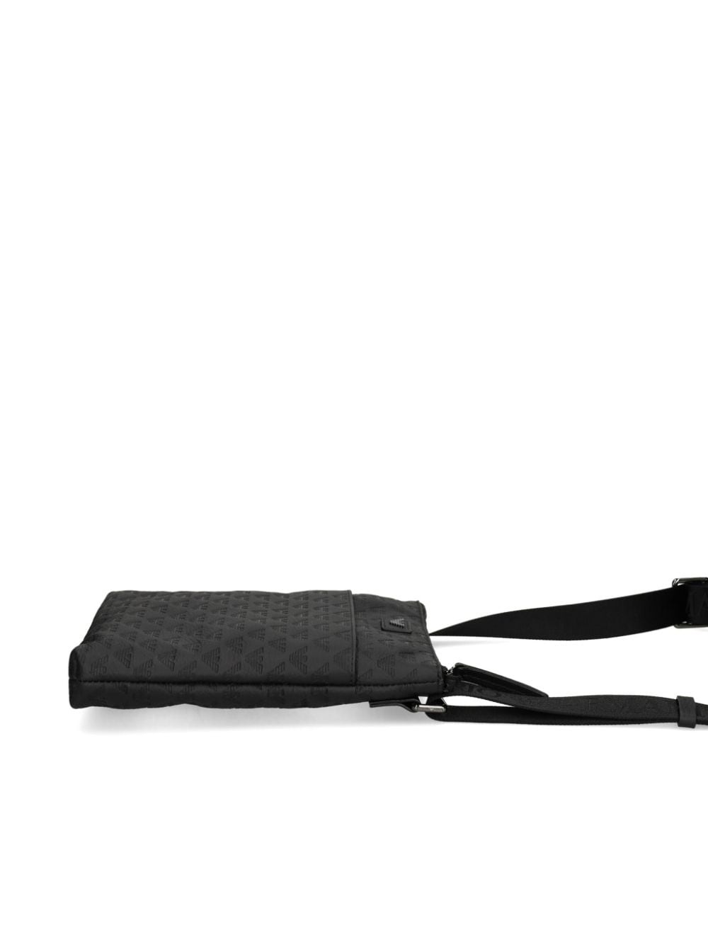 logo-patch leather messenger bag - 5