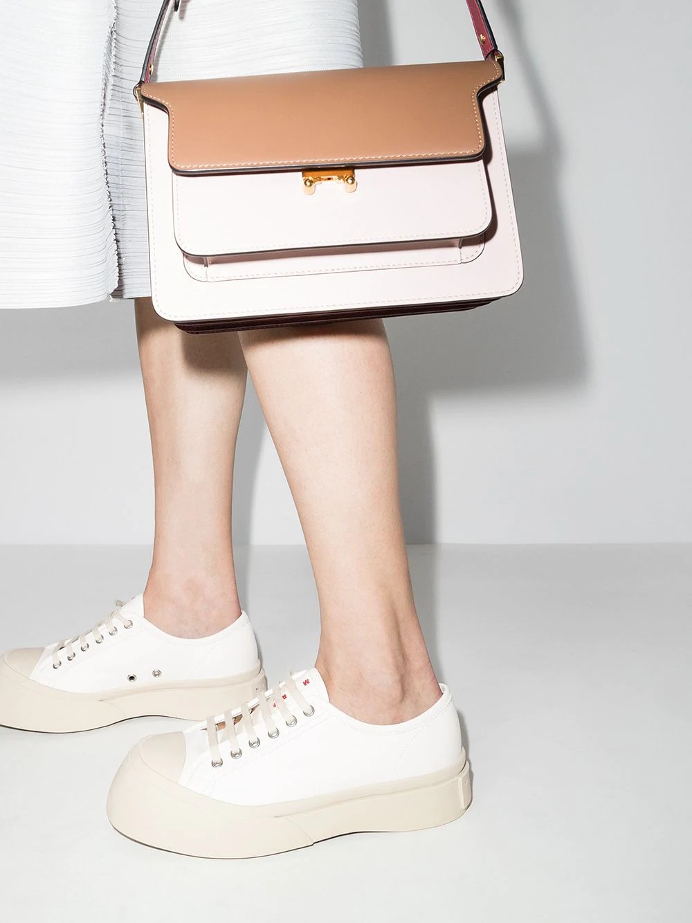 Pablo leather lace-up sneakers - 3