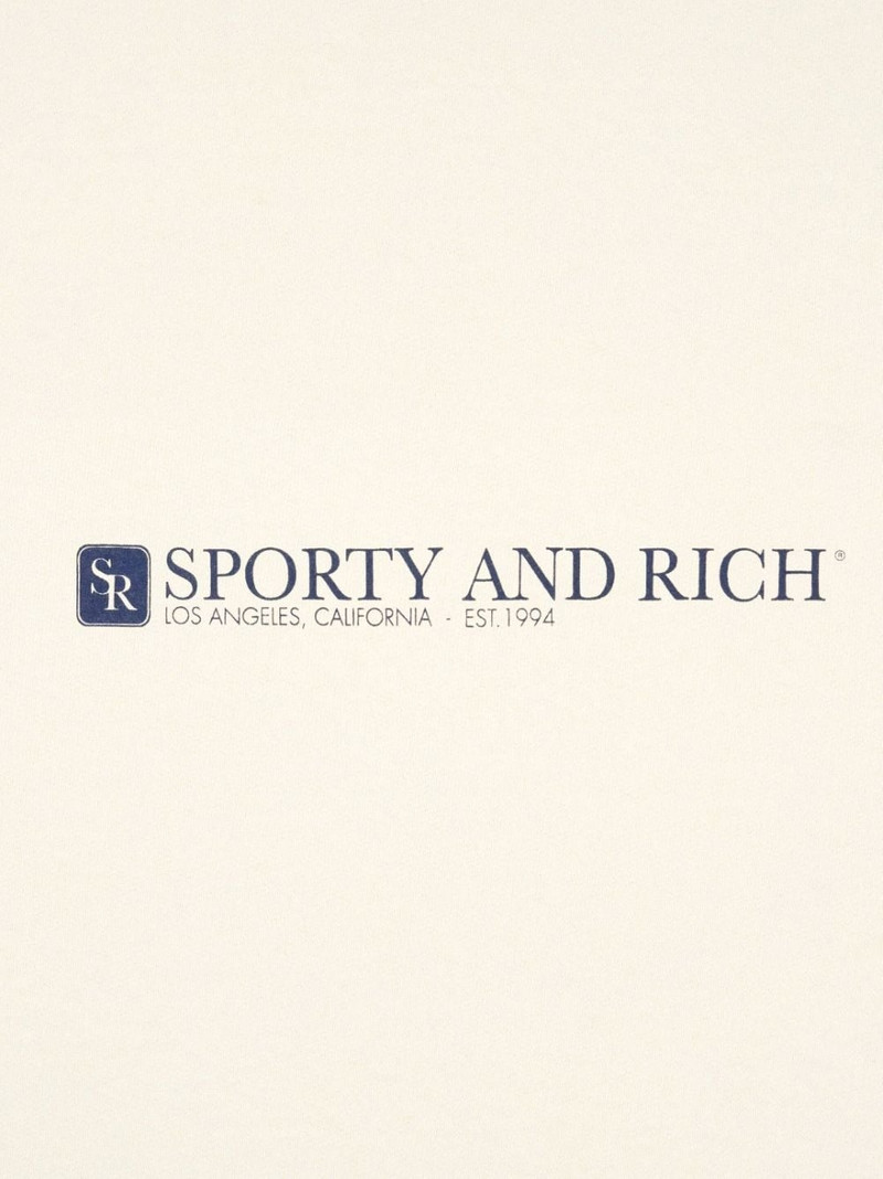 Sporty & Rich logo-print cropped sweatshirt outlook