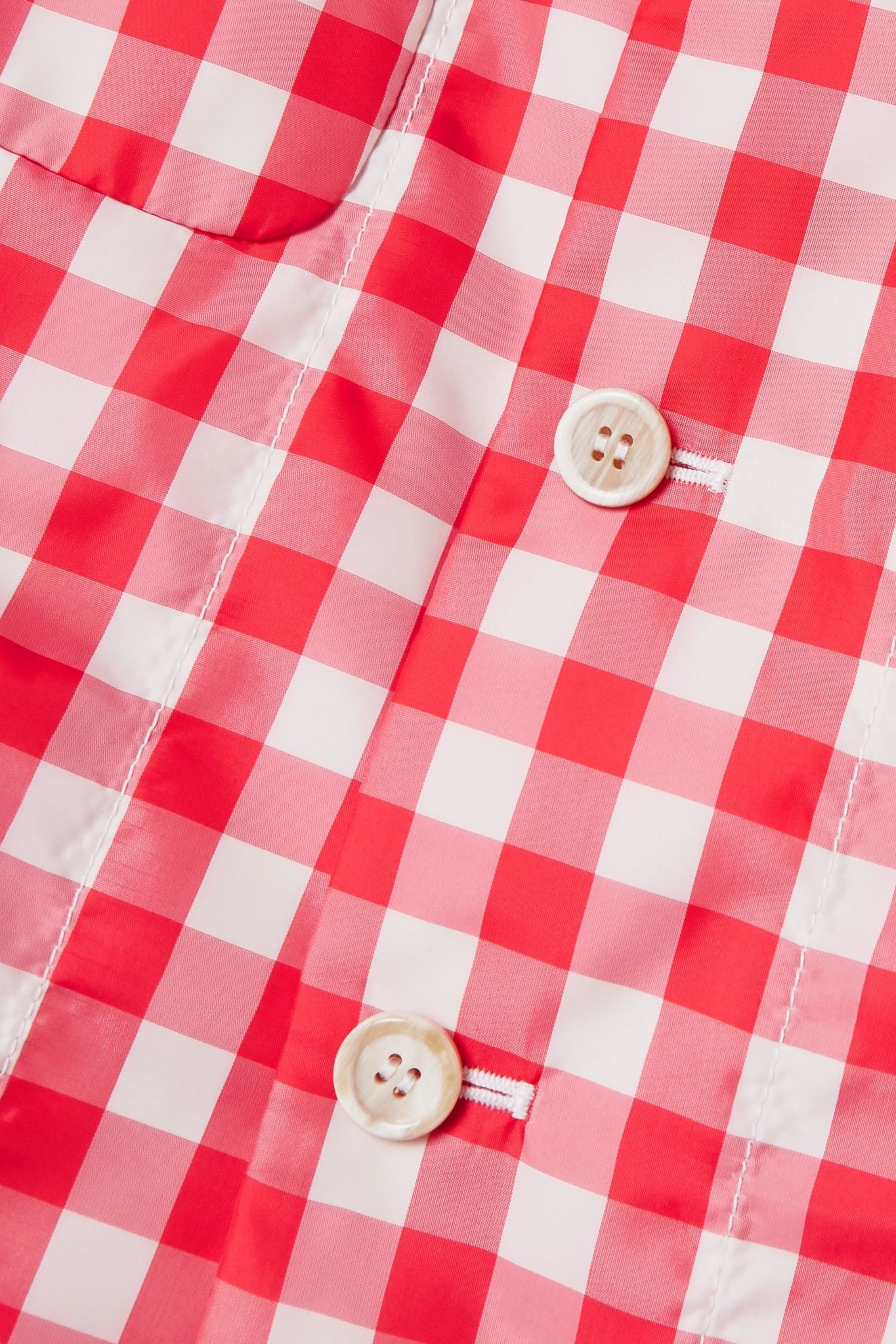 Scalloped gingham shell jacket - 4