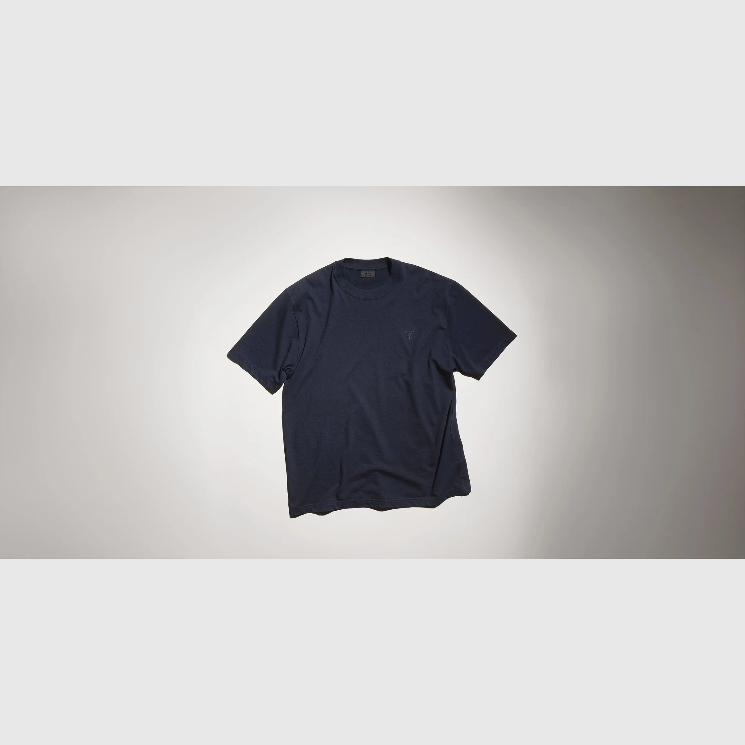 Cotton silk jersey T-shirt with embroidery - 1