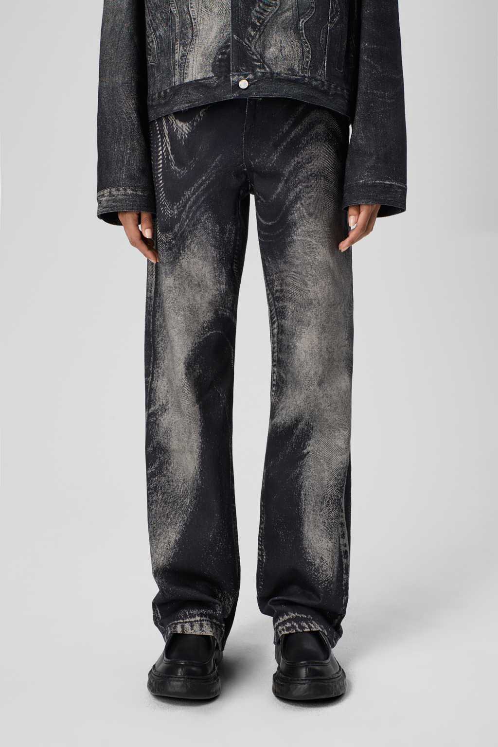 Black-Gray Denim Jeans - 5