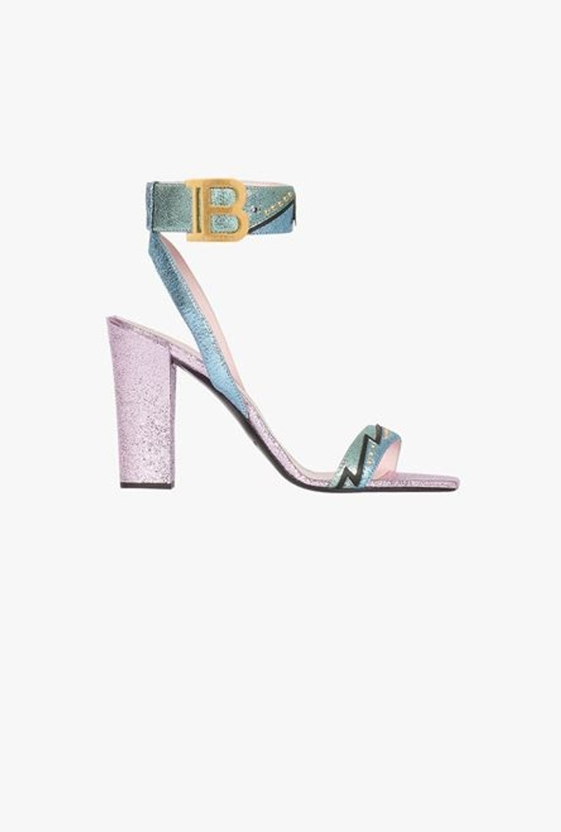 Multicolor metallic leather Stella sandals 1