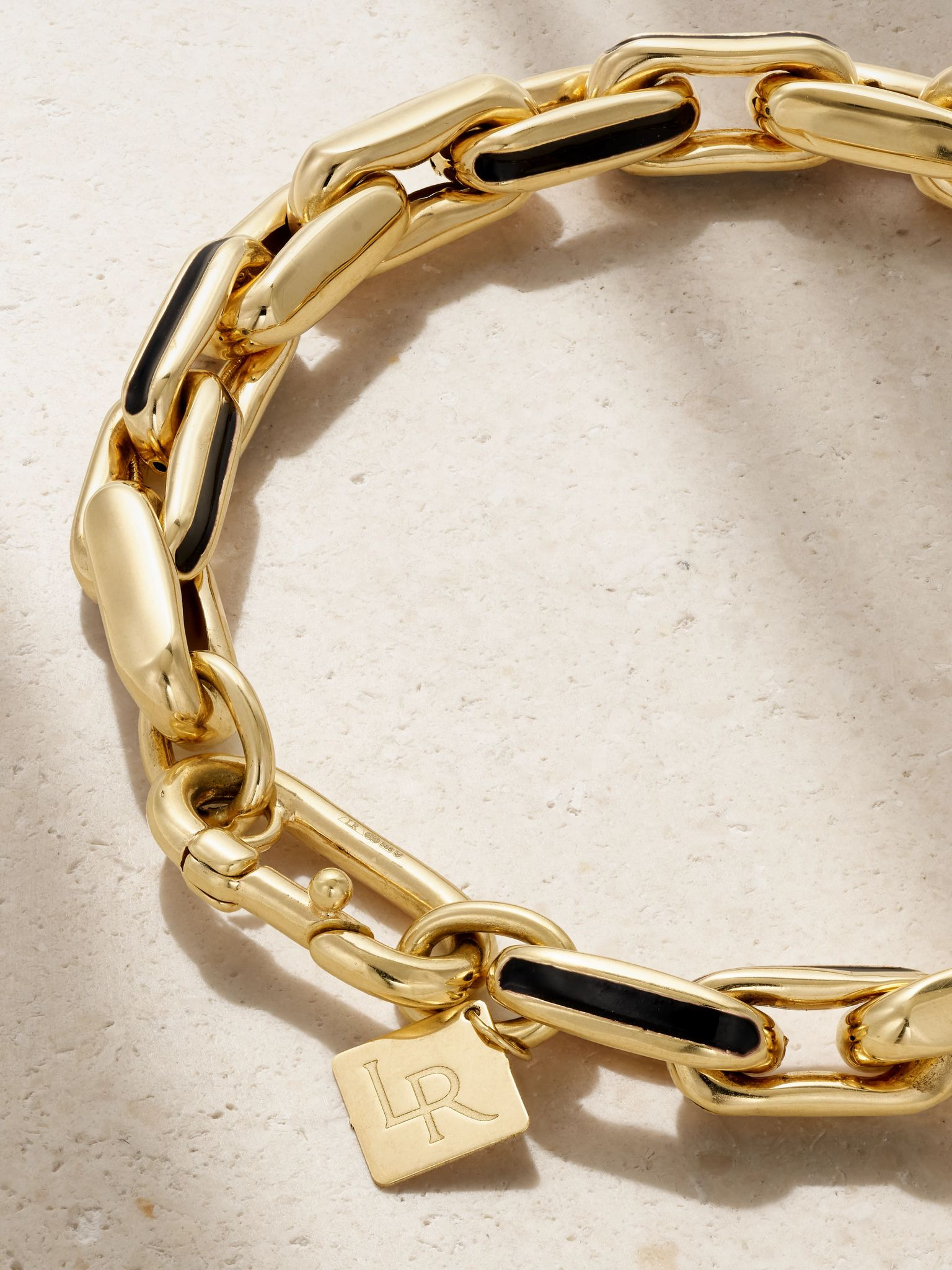 Small 14-karat gold and enamel bracelet Gold - 3