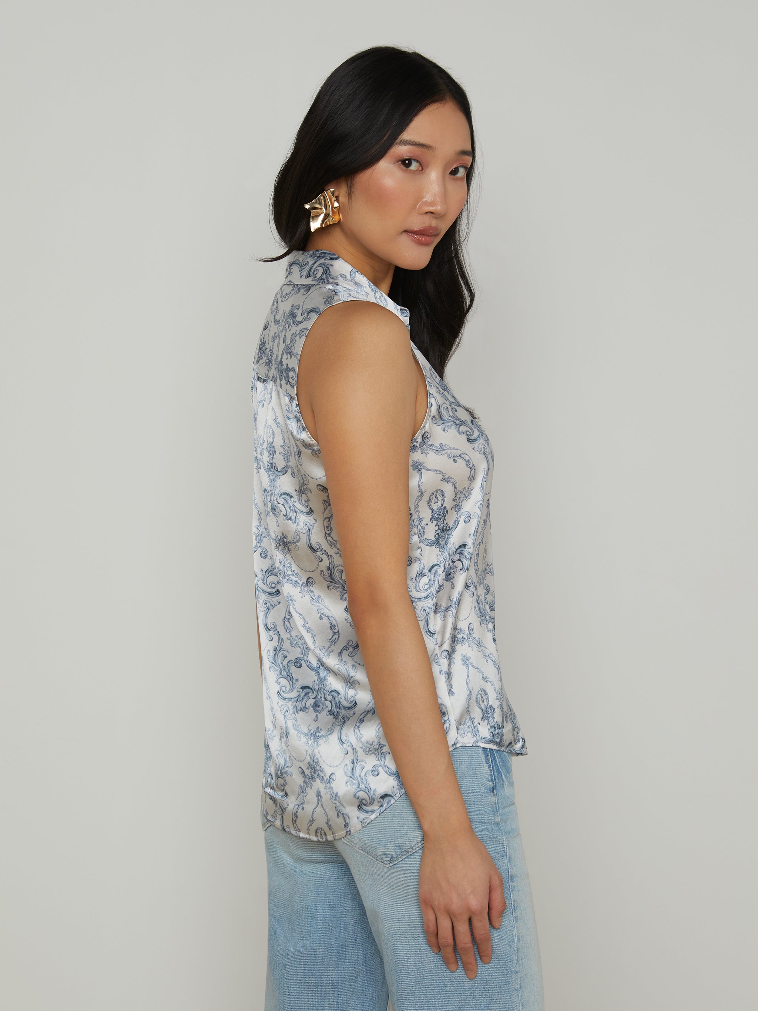 Emmy Sleeveless Silk Blouse - 4