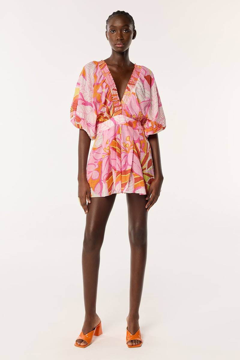 Short Jumpsuit Chantal - Pink Macro Lilium 1