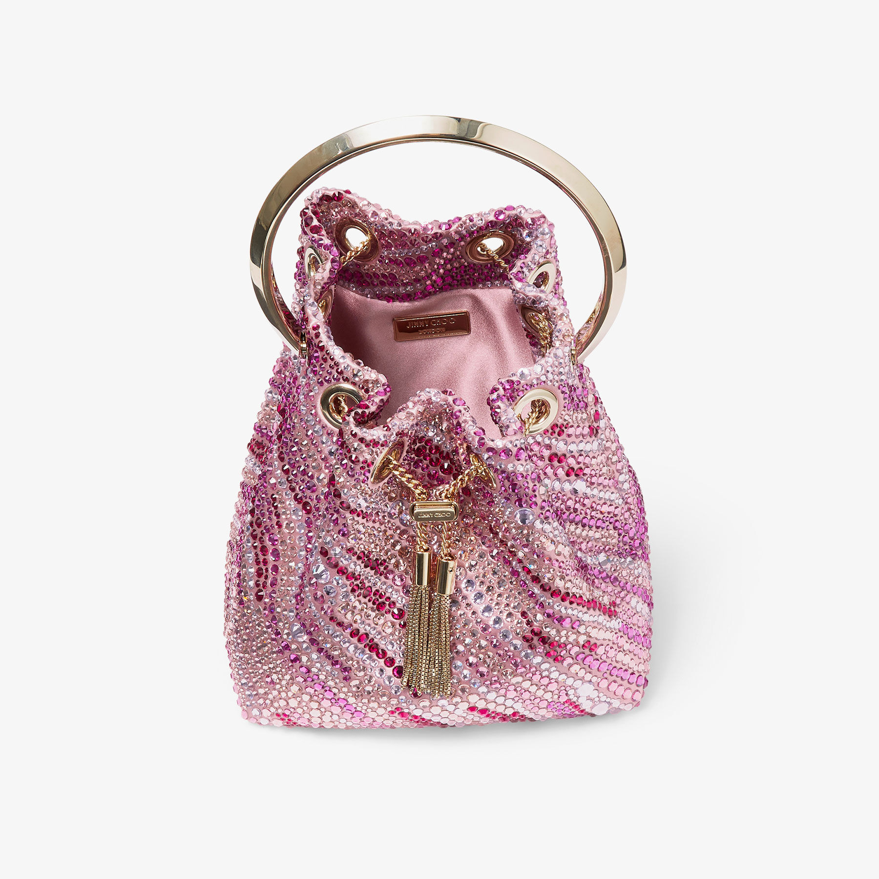 Bon Bon
Pink Satin Crystal Handbag - 4