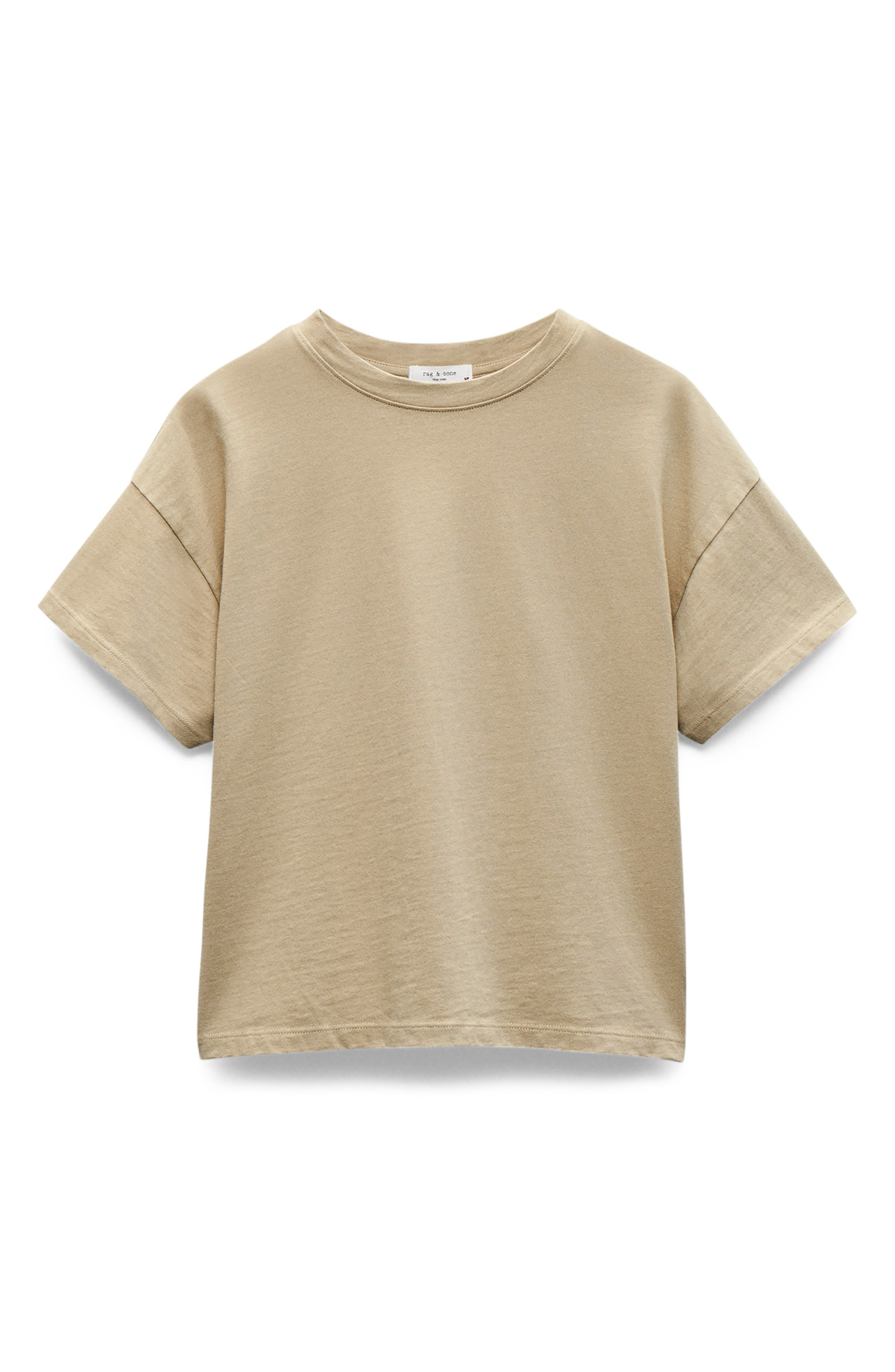 rag & bone Kelley Boxy Cotton Jersey T-Shirt in Desert Taupe at Nordstrom - 5