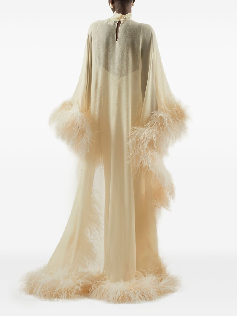 feather-embellishment maxi dress 3