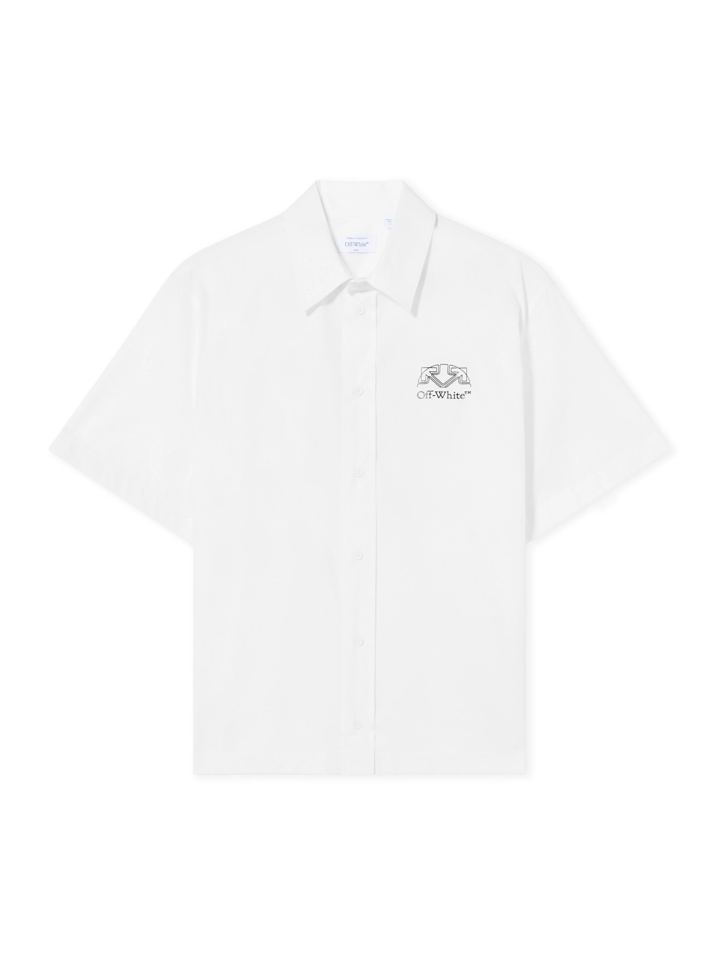 Off Line Half Arrow Poplin Slim Bowling Shirt - 1