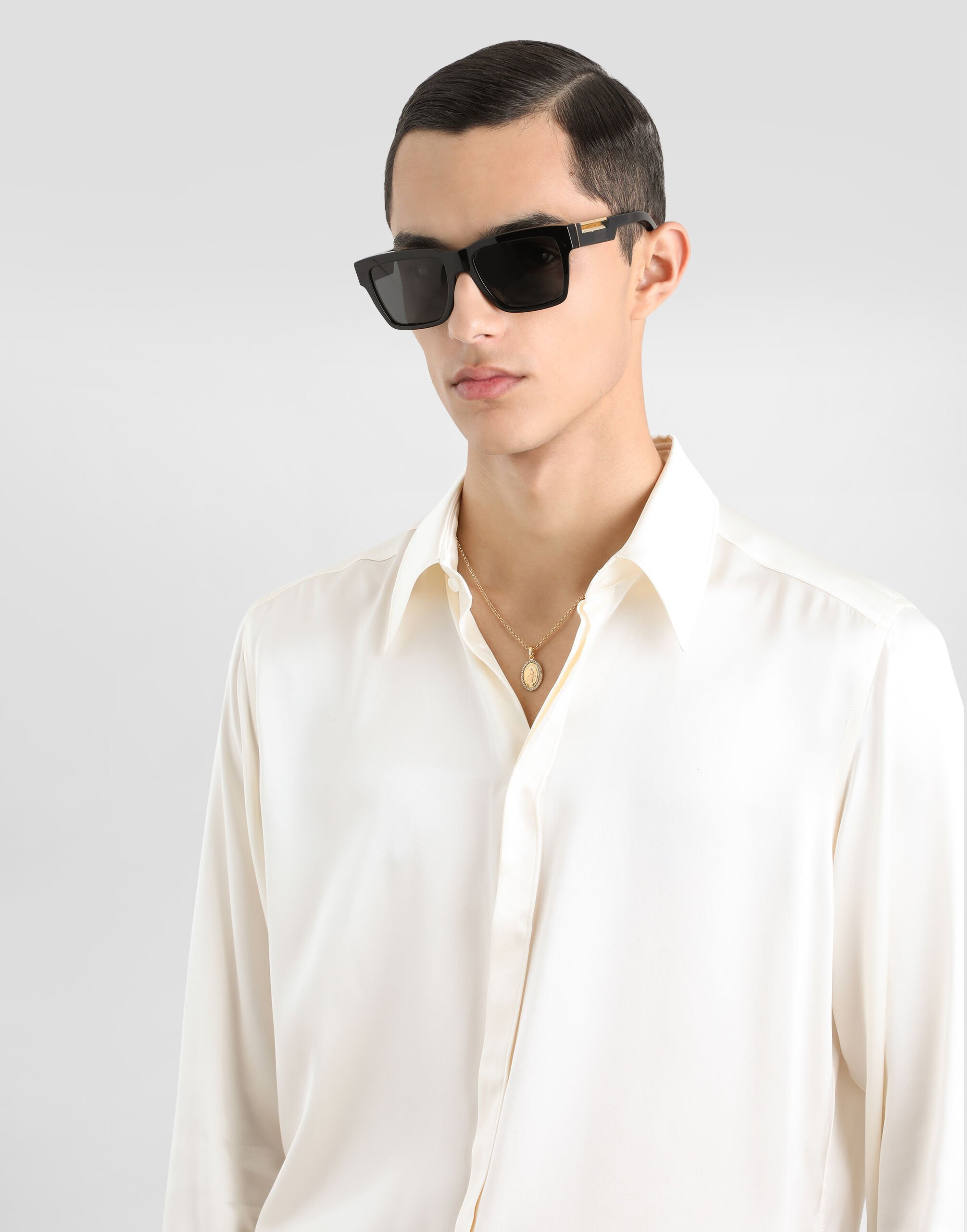 Silk satin Martini-fit shirt - 4