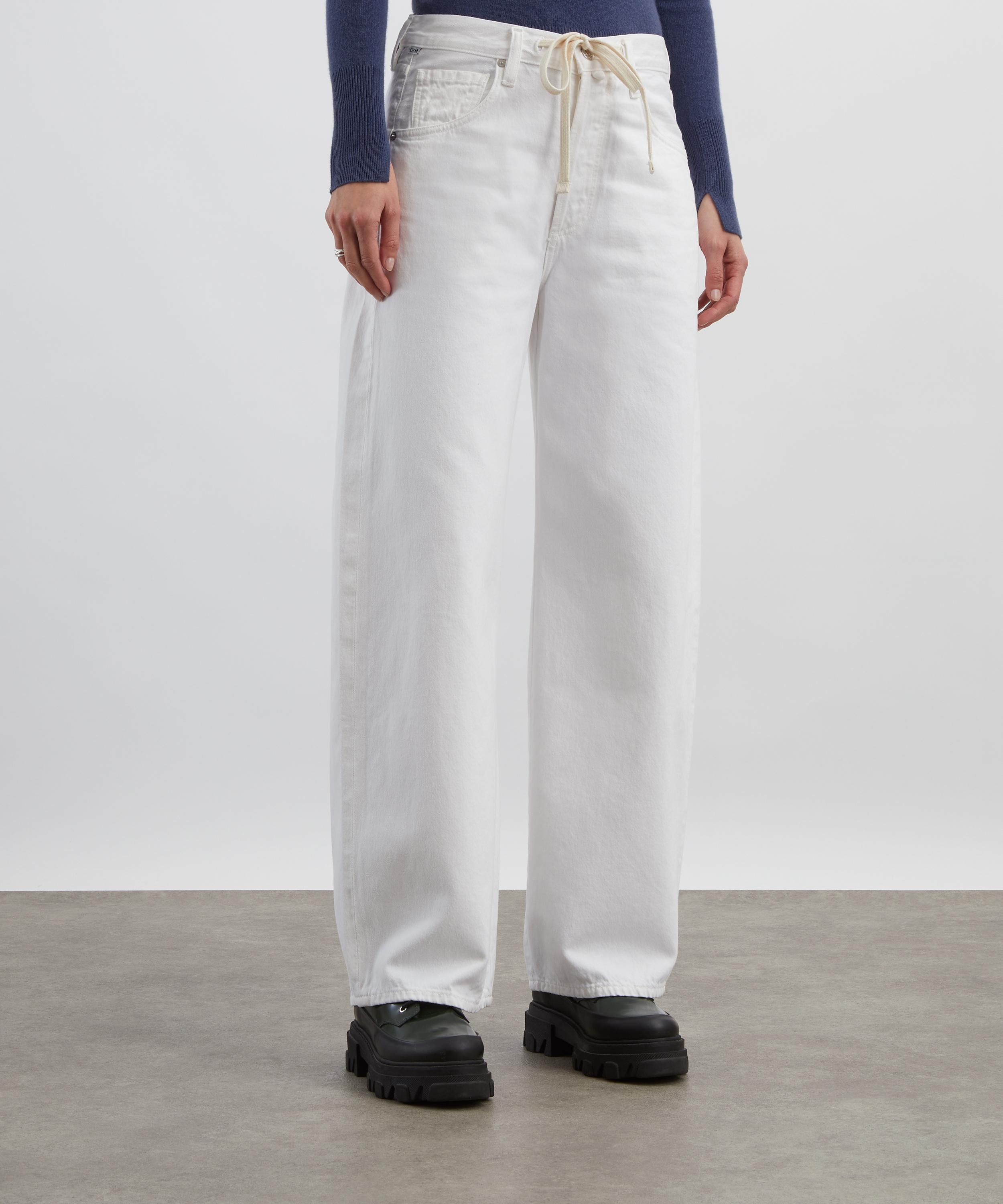 Brynn Drawstring Denim Trousers in Tulip - 3
