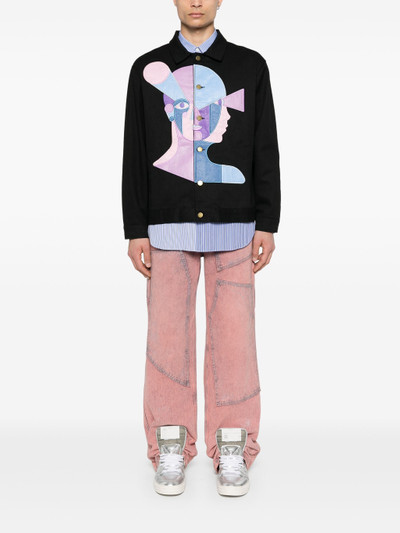 KidSuper graphic-appliqué cotton jacket outlook