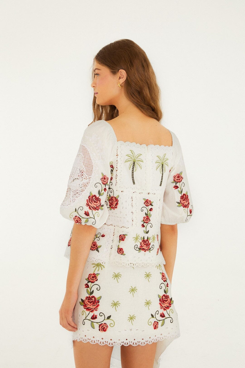 Off-White Tropi Scarf Embroidered Organic Cotton Blouse 3