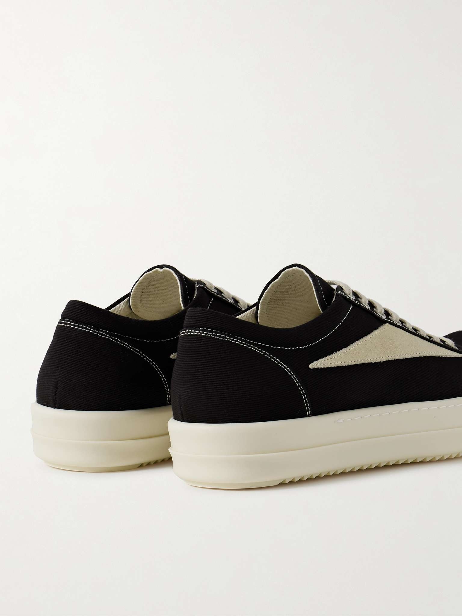 Vintage Suede-Trimmed Twill Sneakers - 5