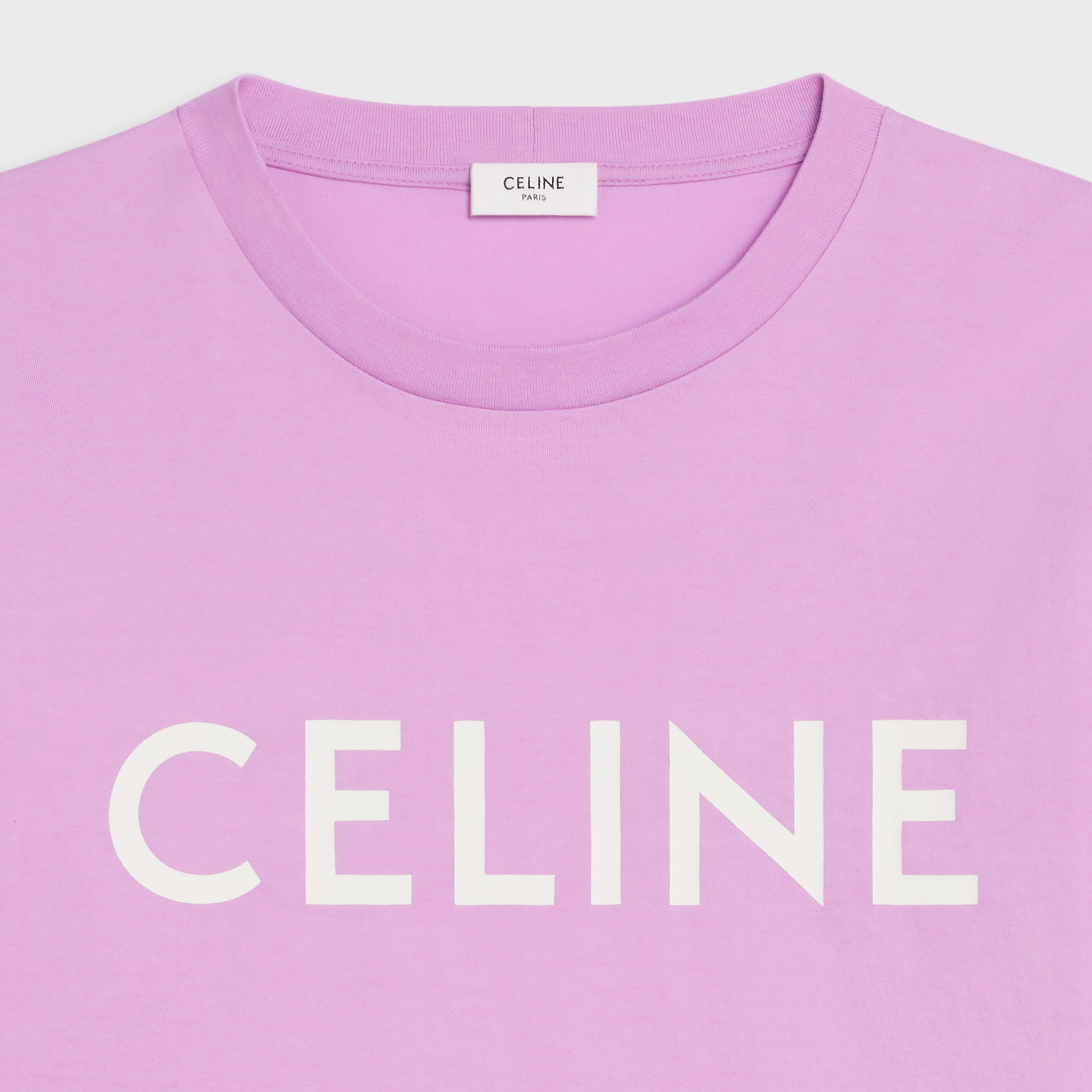 CROPPED CELINE T-SHIRT IN COTTON FLEECE - 3