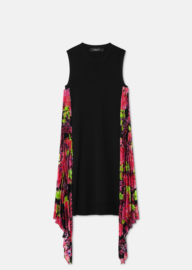 Logo Orchid Knit Mini Dress - 1