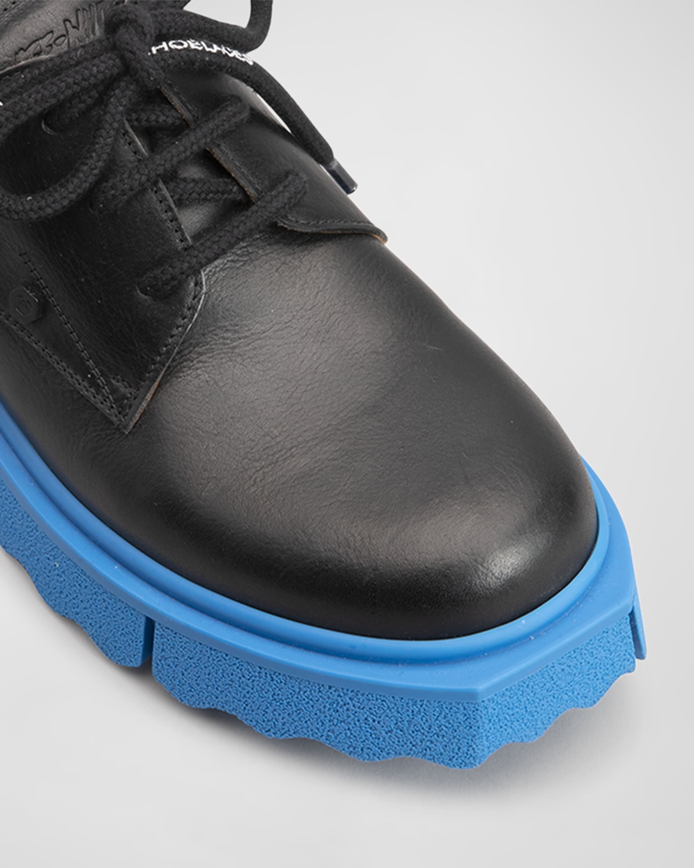 Men's Sponge Sole Leather Derby Shoes - 5