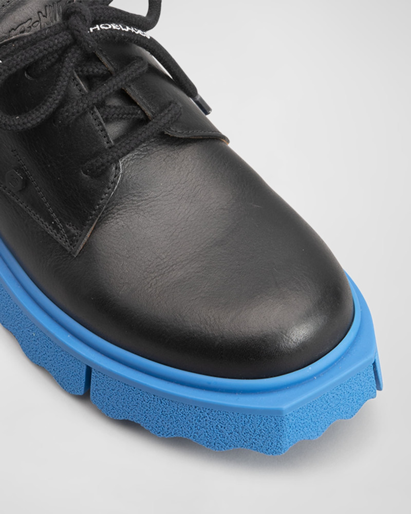 Men's Sponge Sole Leather Derby Shoes 5