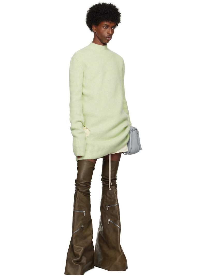 Rick Owens Khaki Porterville Cargowedge Boots outlook