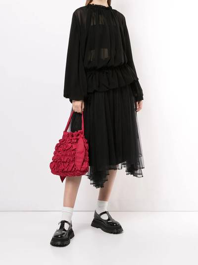 Comme Des Garçons draped semi-sheer blouse outlook