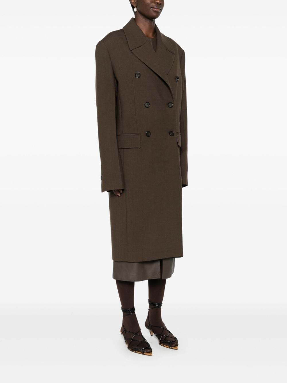 broad midi coat - 3