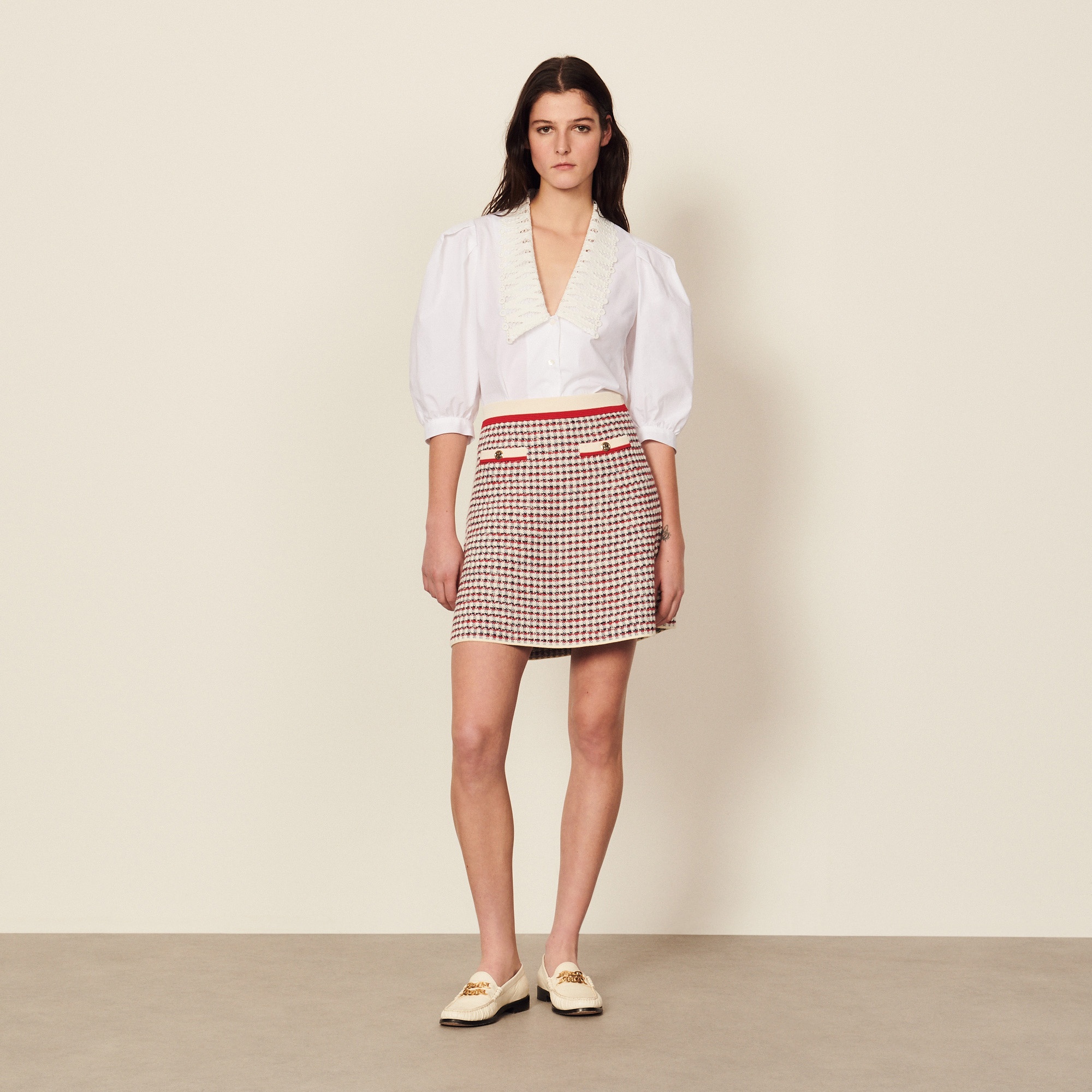 Fancy stitch knitted skirt - 6