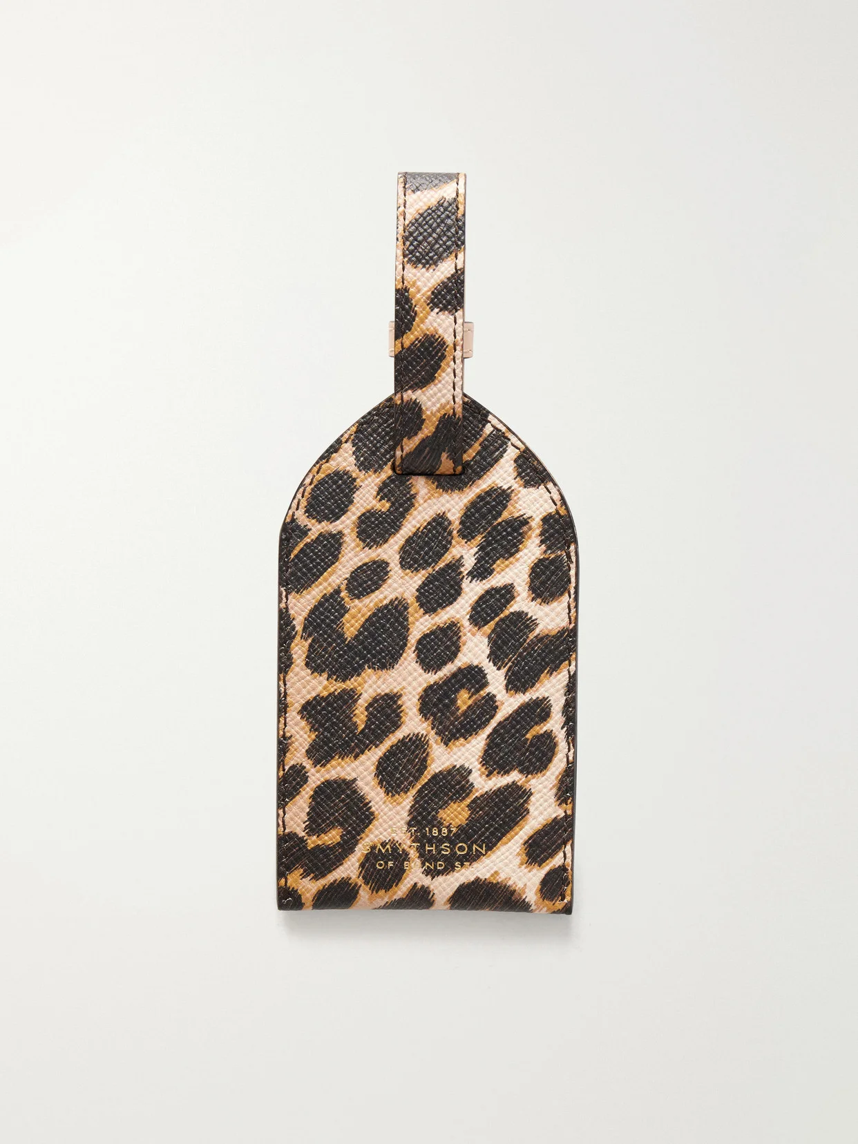 Panama Leopard-print Leather Luggage Tag - 1
