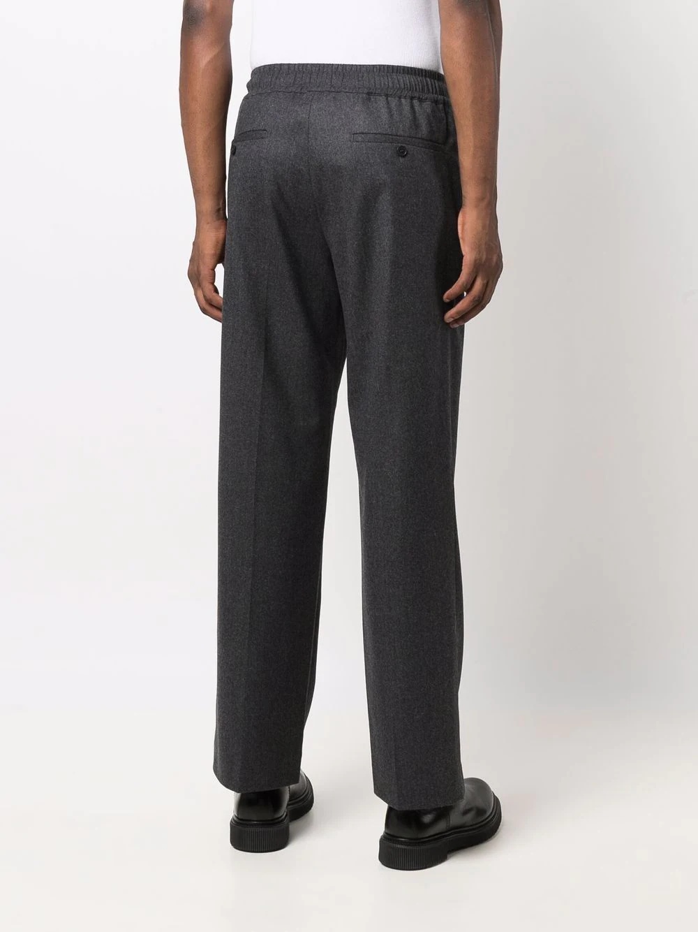 Neptune drawstring wool trousers - 4