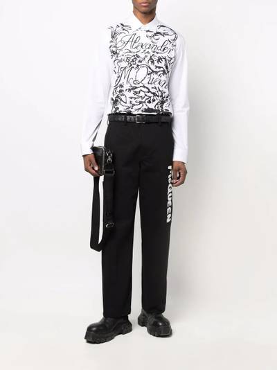 Alexander McQueen straight-leg logo trousers outlook