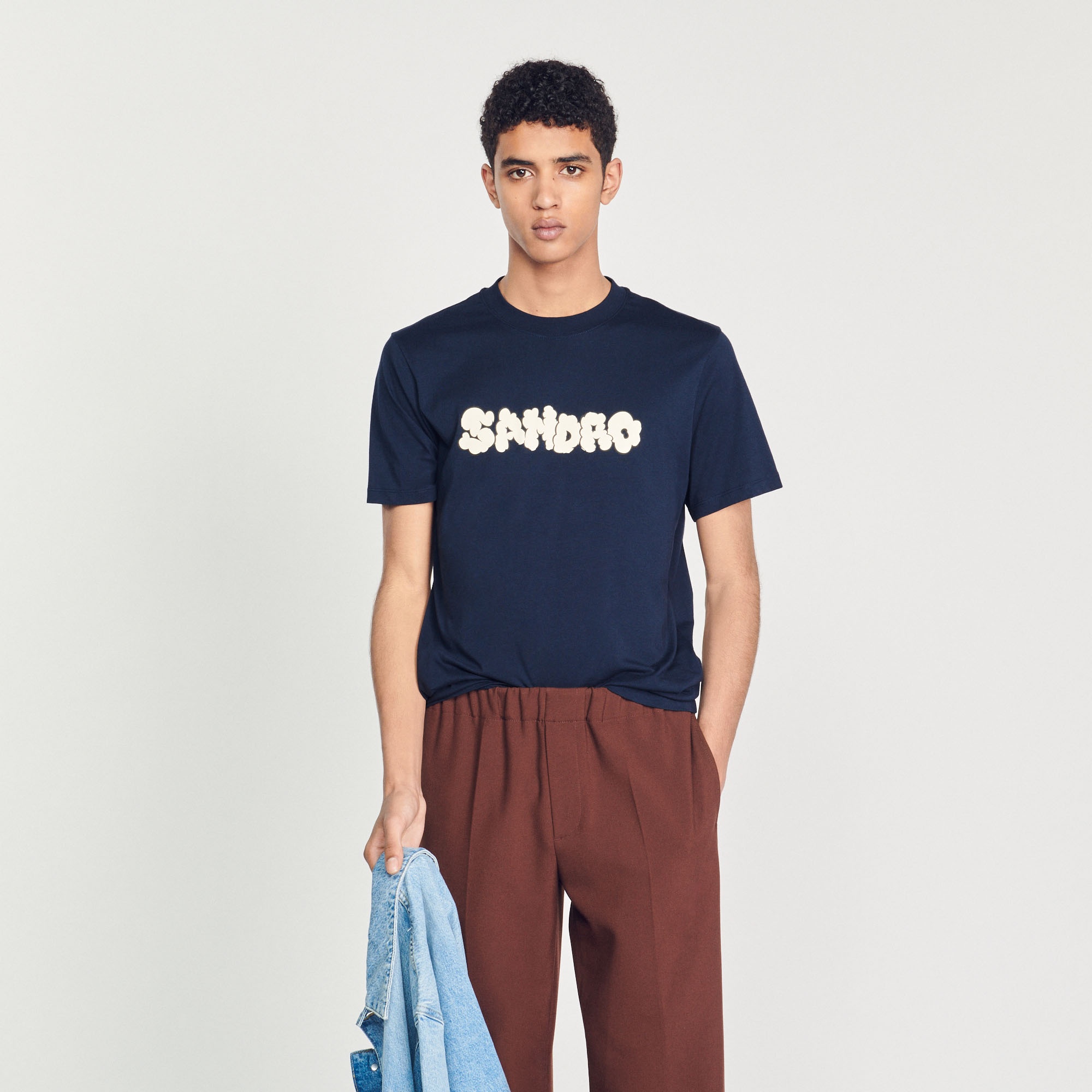 Sandro embroidery T-shirt - 5
