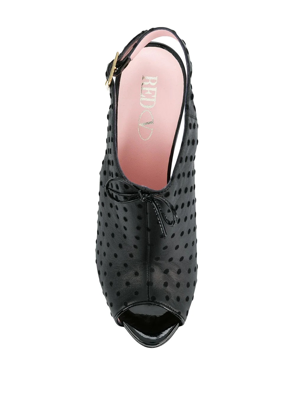 120mm polka dot slingback sandals - 4