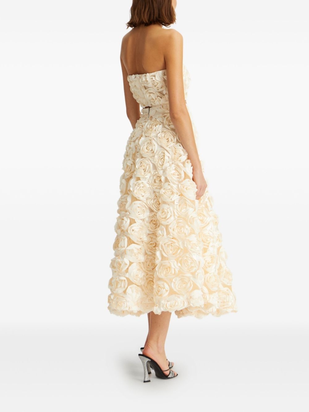Sun rose-embellished maxi skirt - 3