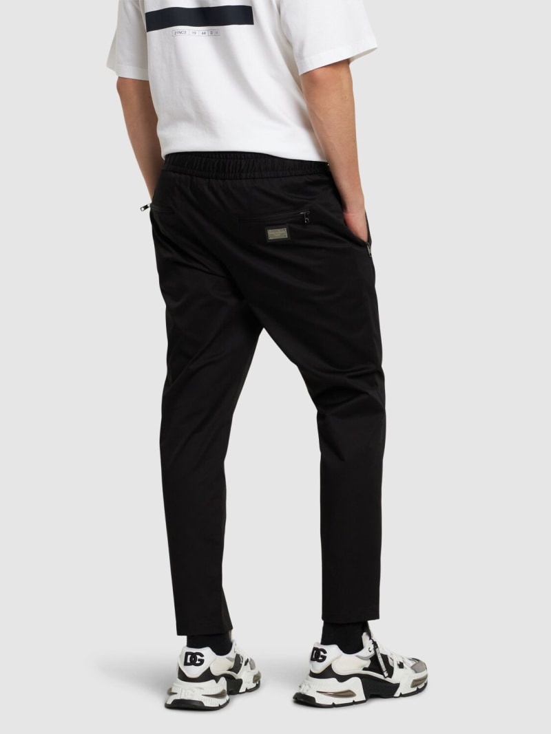 Stretch cotton jogging pants - 3