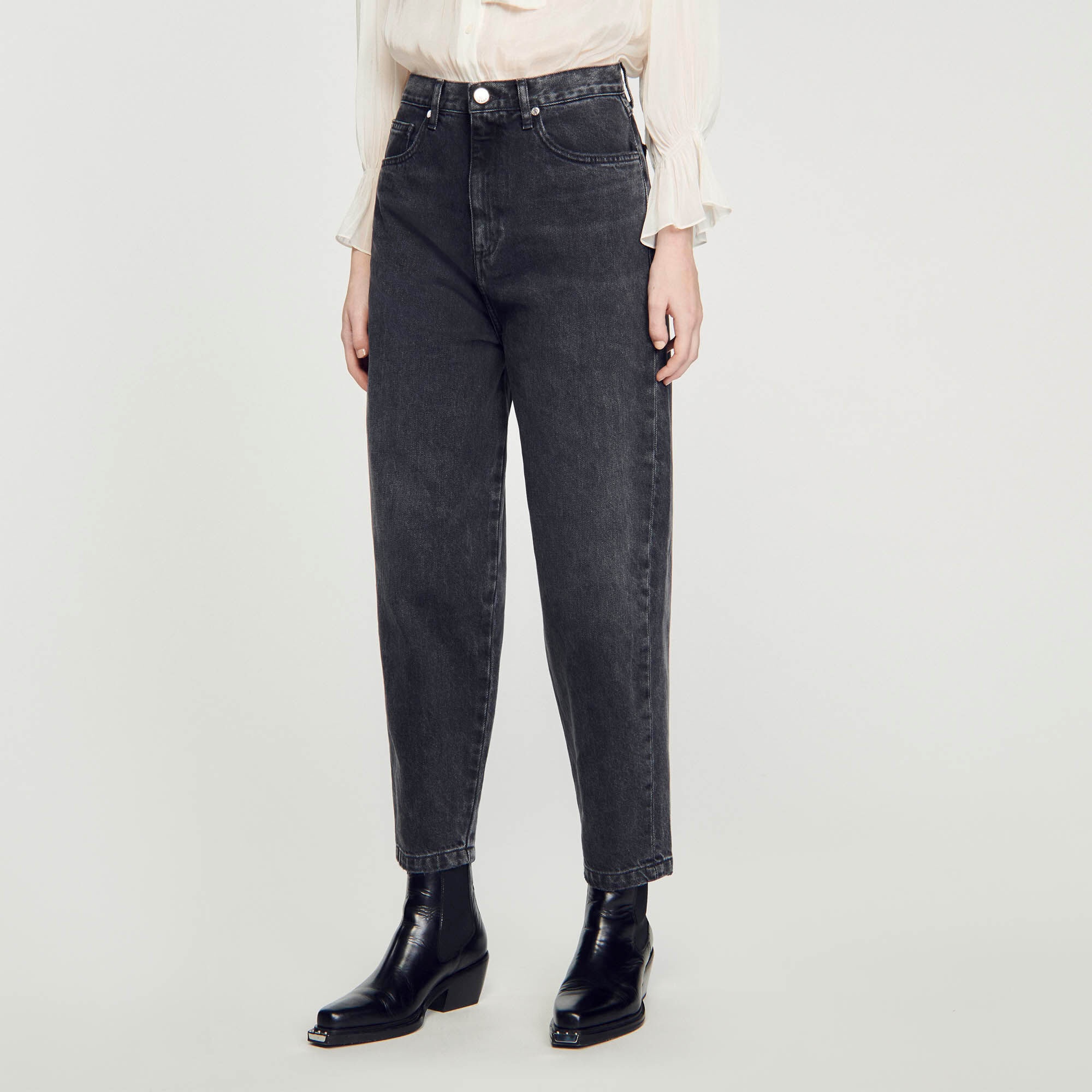 OVERSIZED FRAYED JEANS - 5