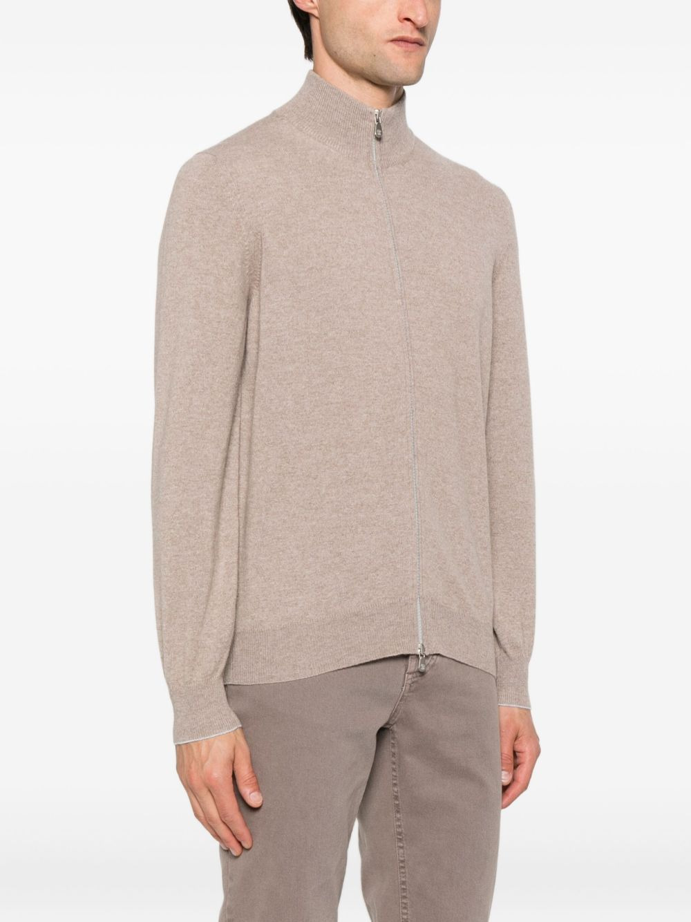 Brunello Cucinelli Men Cashmere Zipped Cardigan - 2