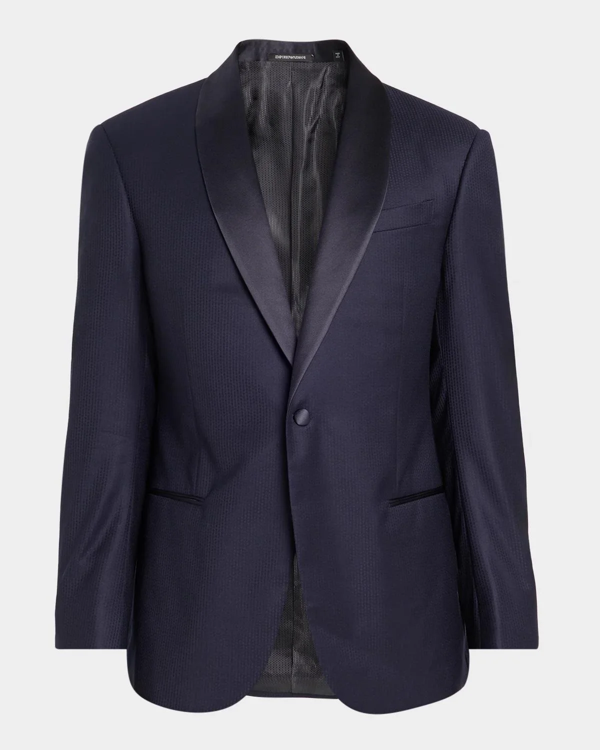 Men's Textured Virgin Wool-Blend Blazer - 1