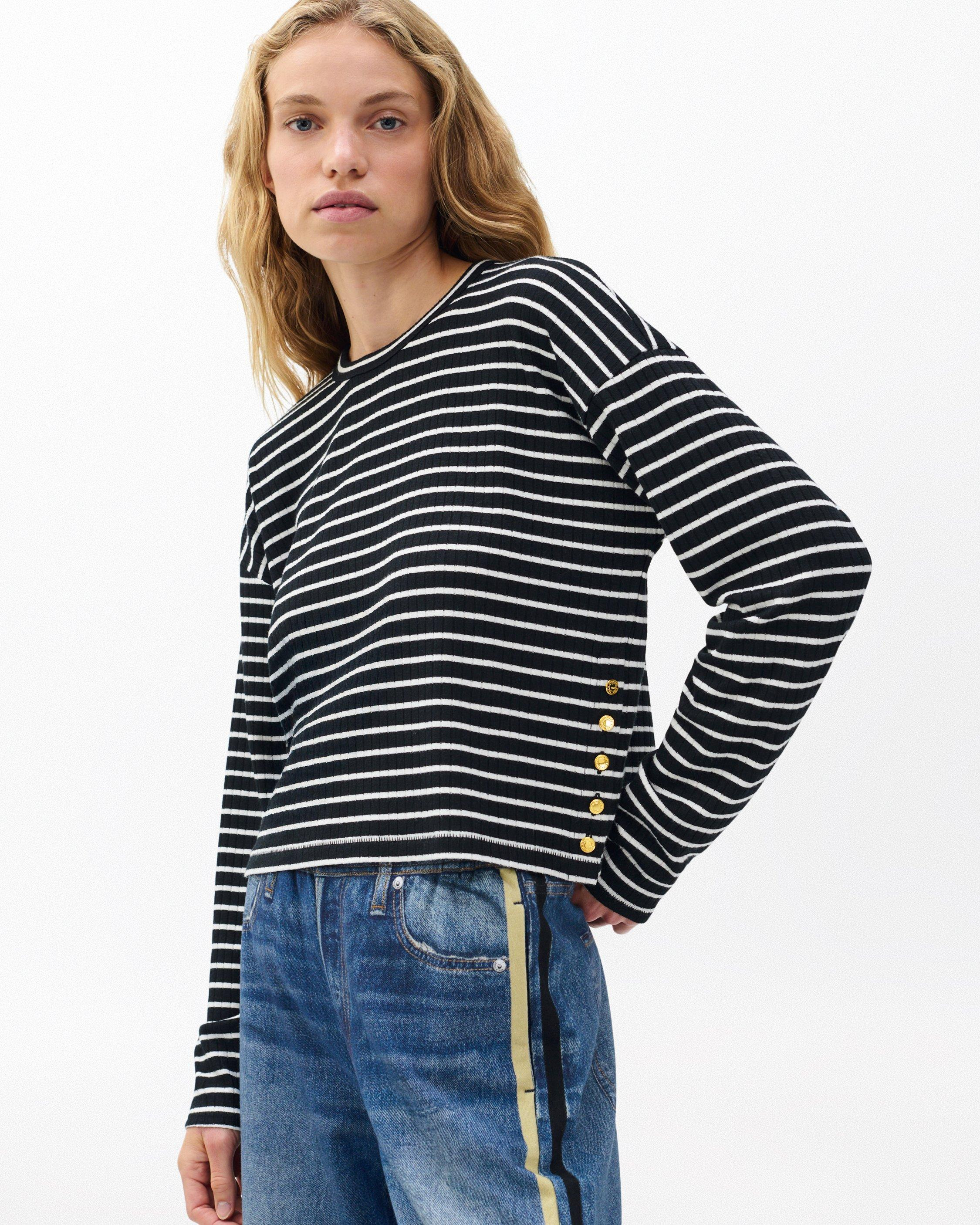 The Knit Striped Long-Sleeve Tee - 2