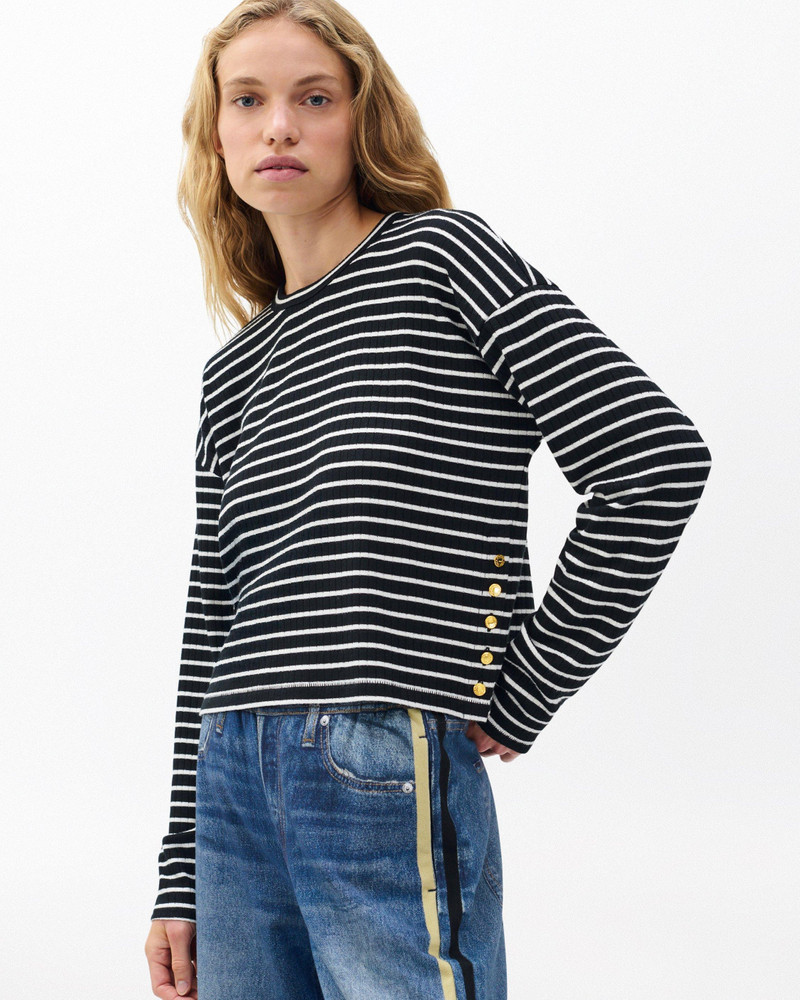 The Knit Striped Long-Sleeve Tee 2