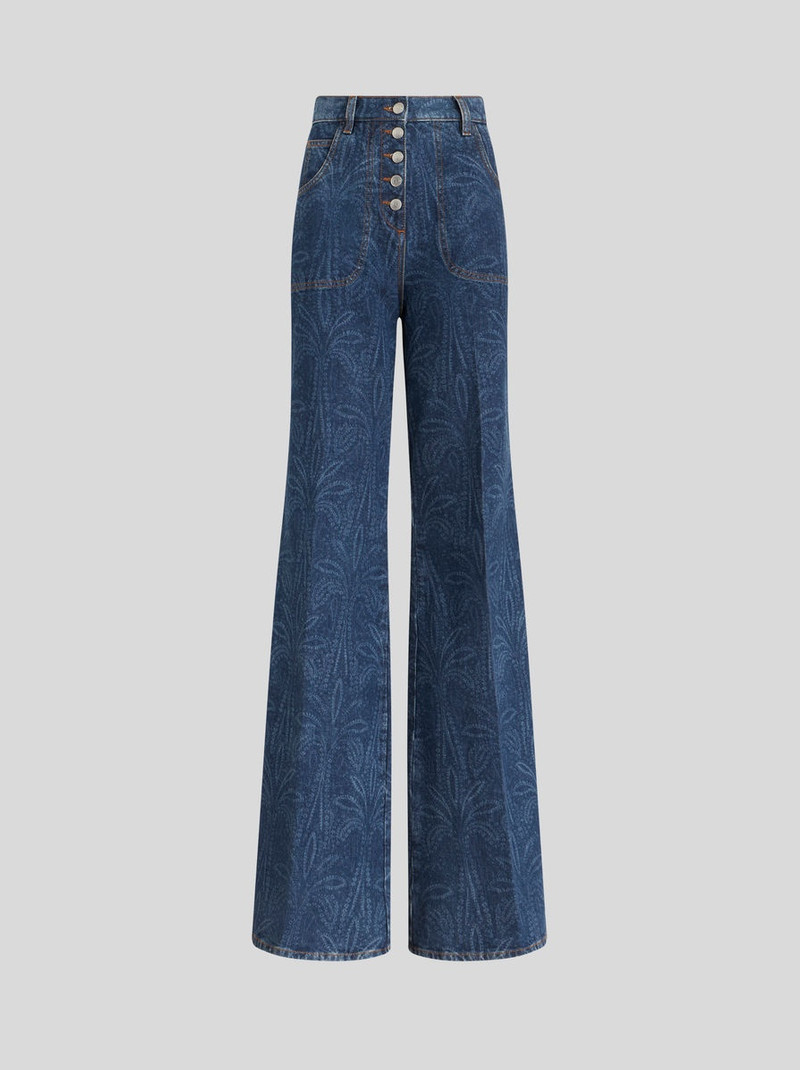 FLARED JEANS WITH PALM TREES 1