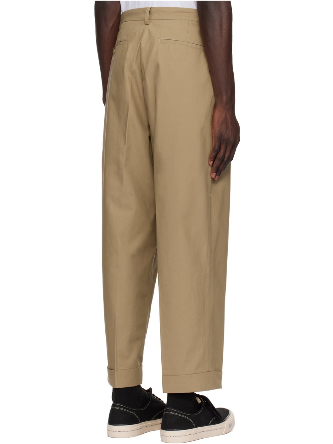 Beige Ivy Wide Trousers - 3